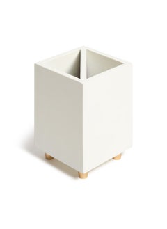 U Brands Juliet Pencil Cup Office Organization Supplies White And Gold 1 Count  - Image 1