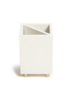 U Brands Juliet Pencil Cup Office Organization Supplies White And Gold 1 Count  - Image 2