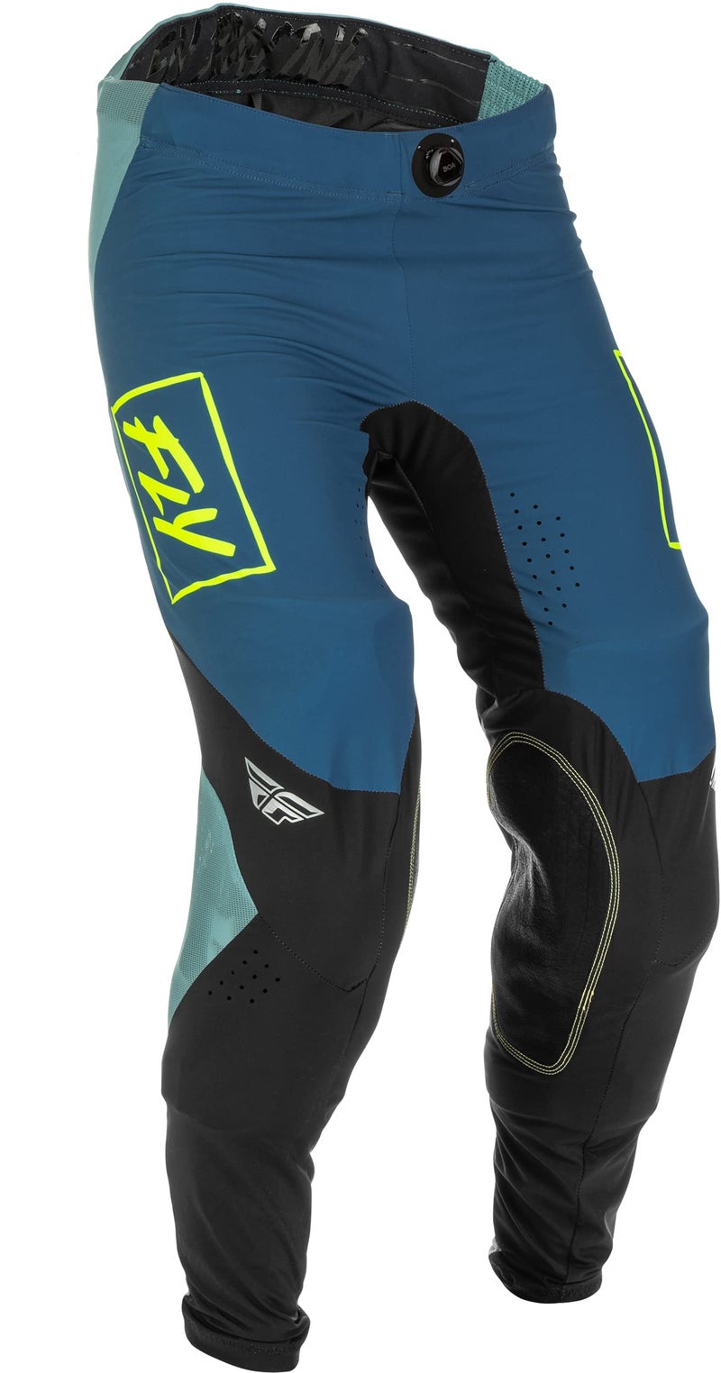 Fly Racing 2022 Adult Lite Pants (Grey/Teal/Hi-Vis, 36) - Image 1