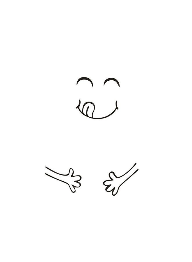 Cute Delicious Face Fridge Wall Vinyl Sticker Multicolour Smile Fridge Stickers, Cute Refrigerator Decal Smiling Face Stickers, Adhesive Vinyl Stickers on Freezer, Kitchen Wall Inside House - Image 2