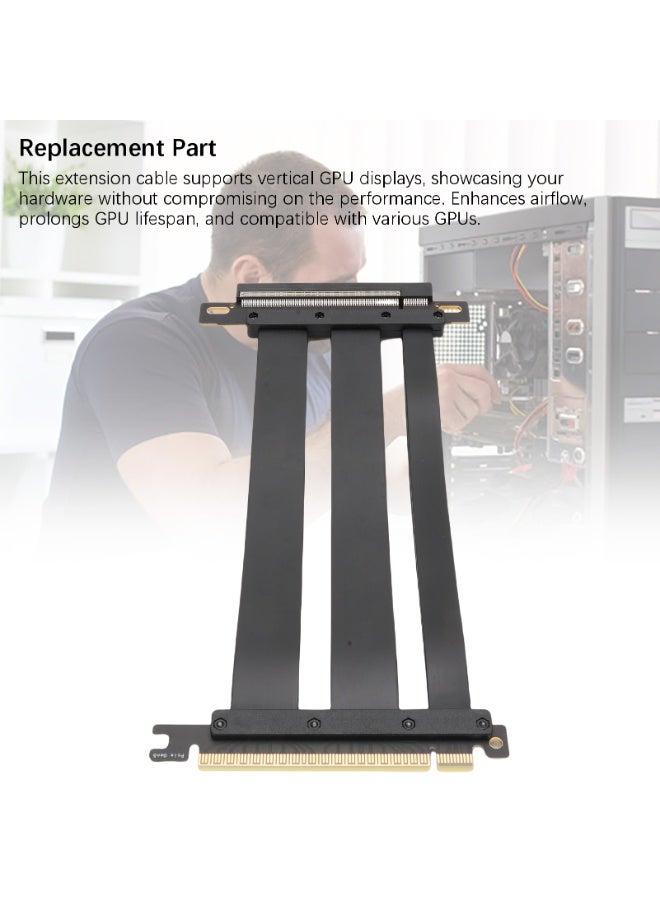 PCIe 5.0 X16 Extension Cable 128Gbps Gen 5 GPU Graphics Card Flexible Extender Card 15cm/5.91in - Image 2