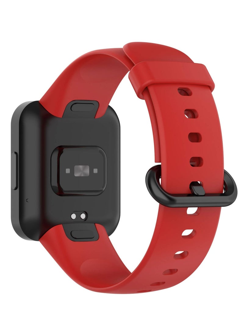 Generic - Strap Compatible with Xiaomi Redmi Watch 2 Lite/Poco Watch/Redmi Watch 2/Horloge 2 Soft Replacement Sport Silicone Strap_Red - Image 1