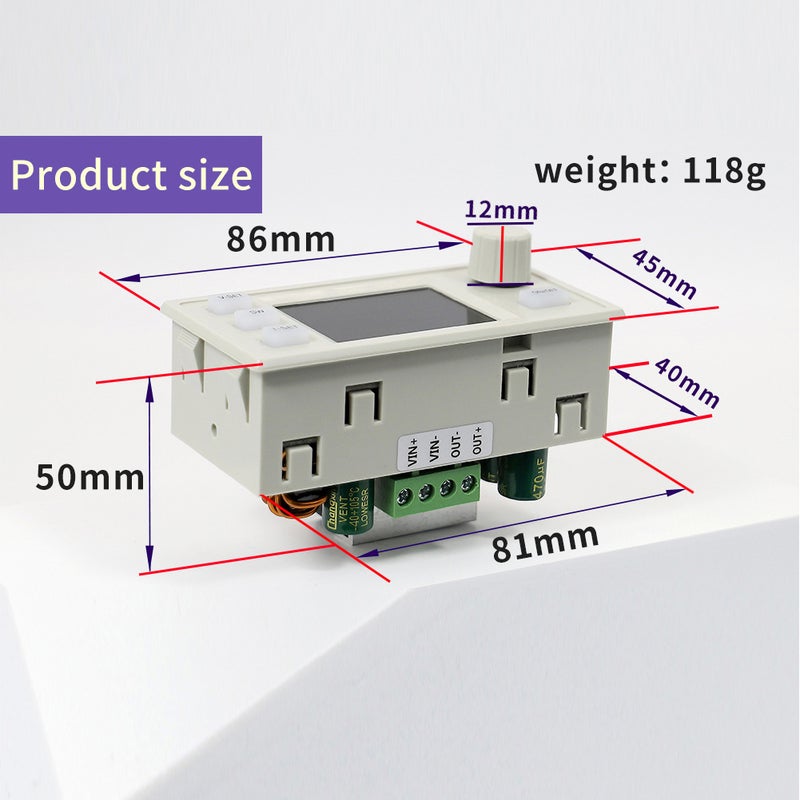 Numerical Control Adjustable Direct-Current Voltage Step Down PowerSupply Module Constant Voltage and Constant Current Solar Recharge Buck Converter - Image 2