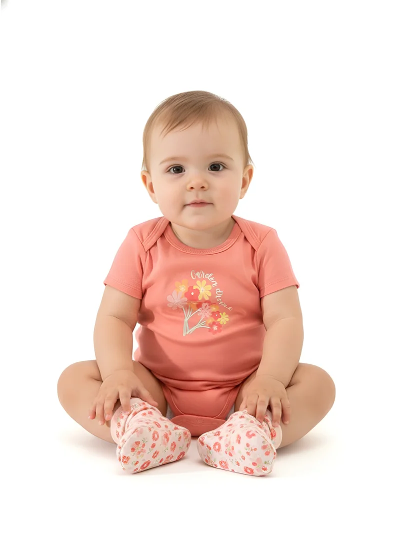 بمبىمىشى بودي سوت بأكمام قصيرة بطبعة زهور للبنات من بامبي ميتشي