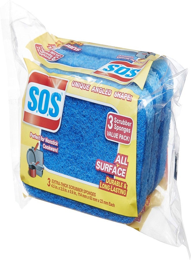 S.O.S All Surface Scrubber Sponge, 3 Count, Pack of 8 - Image 5