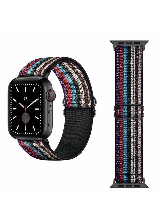 NIBEMINENT Funky Adjustable Braided Solo Band For Apple Watch Series 6/SE/5/4/3/2/1 40/38mm Multicolour