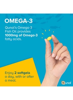 Qunol Fish Oil Omega 3 Mini Softgels, 1000mg Omega 3 EPA + DHA, Ultra Pure Supplements, Heart Health Support, Lemon Flavor, Easy to Swallow Minis, 3 Month Supply, 180 Count - pzsku/ZDF974F8FF86BD33D853DZ/45/_/1735908072/839b4622-f7d3-4ece-8f50-e9fd2a03d32e