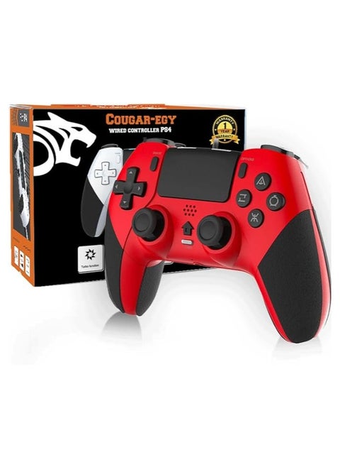 COUGAR PS4 Dualshock Wired Controller For PS4 -PS5 model -red t29