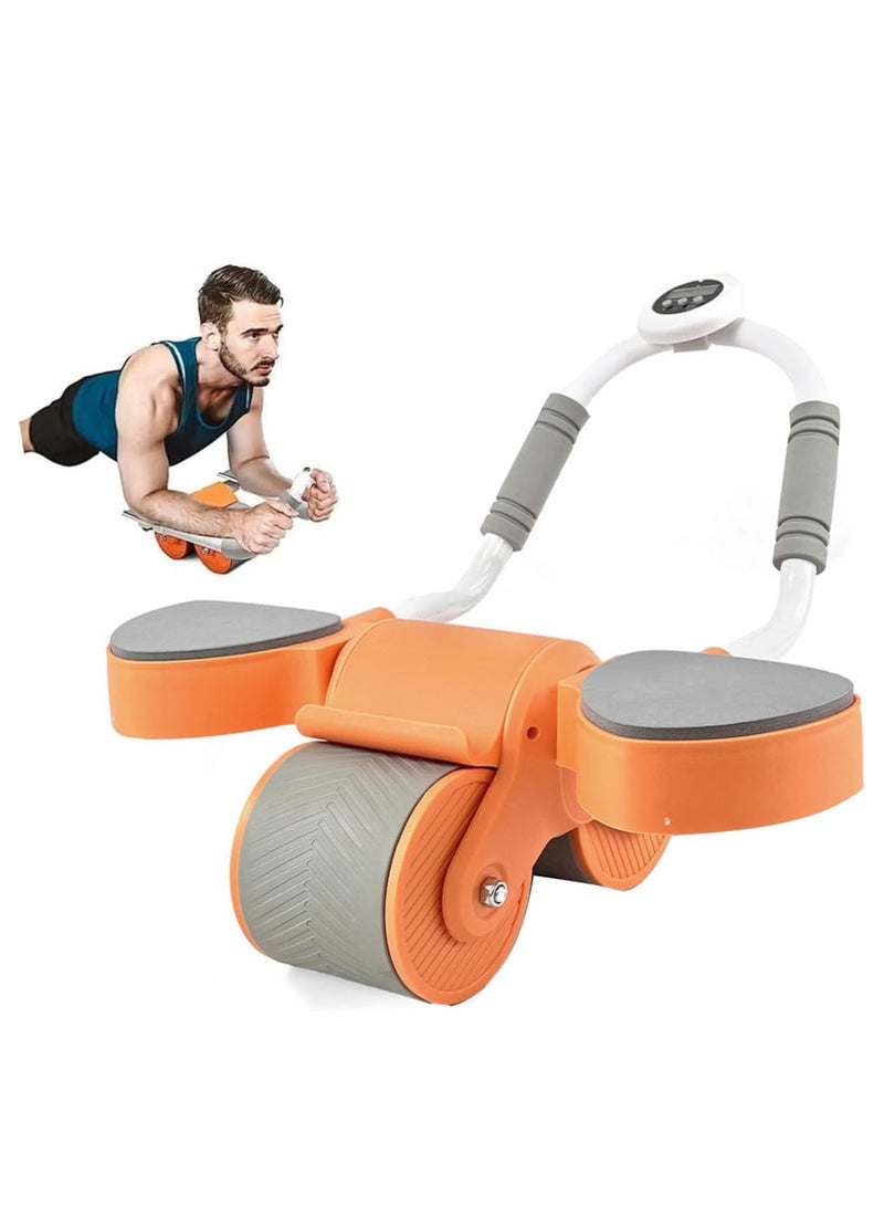سبال بكرة تمرين البطن مع دعم الكوع ومؤقت، معدات تمرين أساسية بعجلة تمرين البطن، عجلة تمرين البطن ذات الارتداد التلقائي - Image 1
