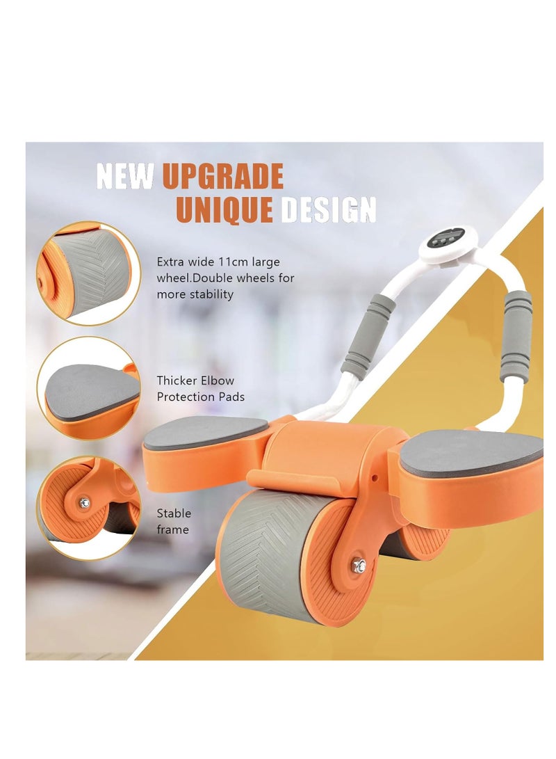 سبال بكرة تمرين البطن مع دعم الكوع ومؤقت، معدات تمرين أساسية بعجلة تمرين البطن، عجلة تمرين البطن ذات الارتداد التلقائي - Image 2