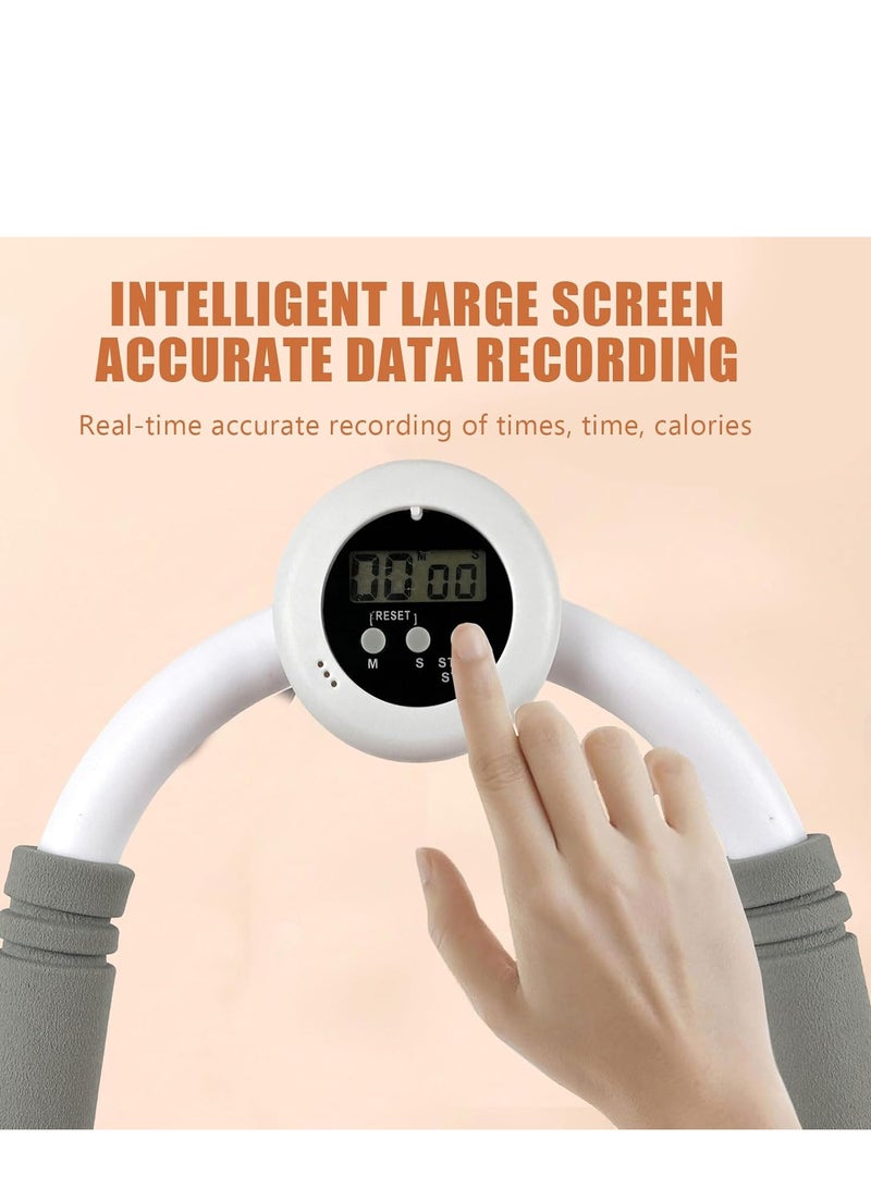 سبال بكرة تمرين البطن مع دعم الكوع ومؤقت، معدات تمرين أساسية بعجلة تمرين البطن، عجلة تمرين البطن ذات الارتداد التلقائي - Image 5