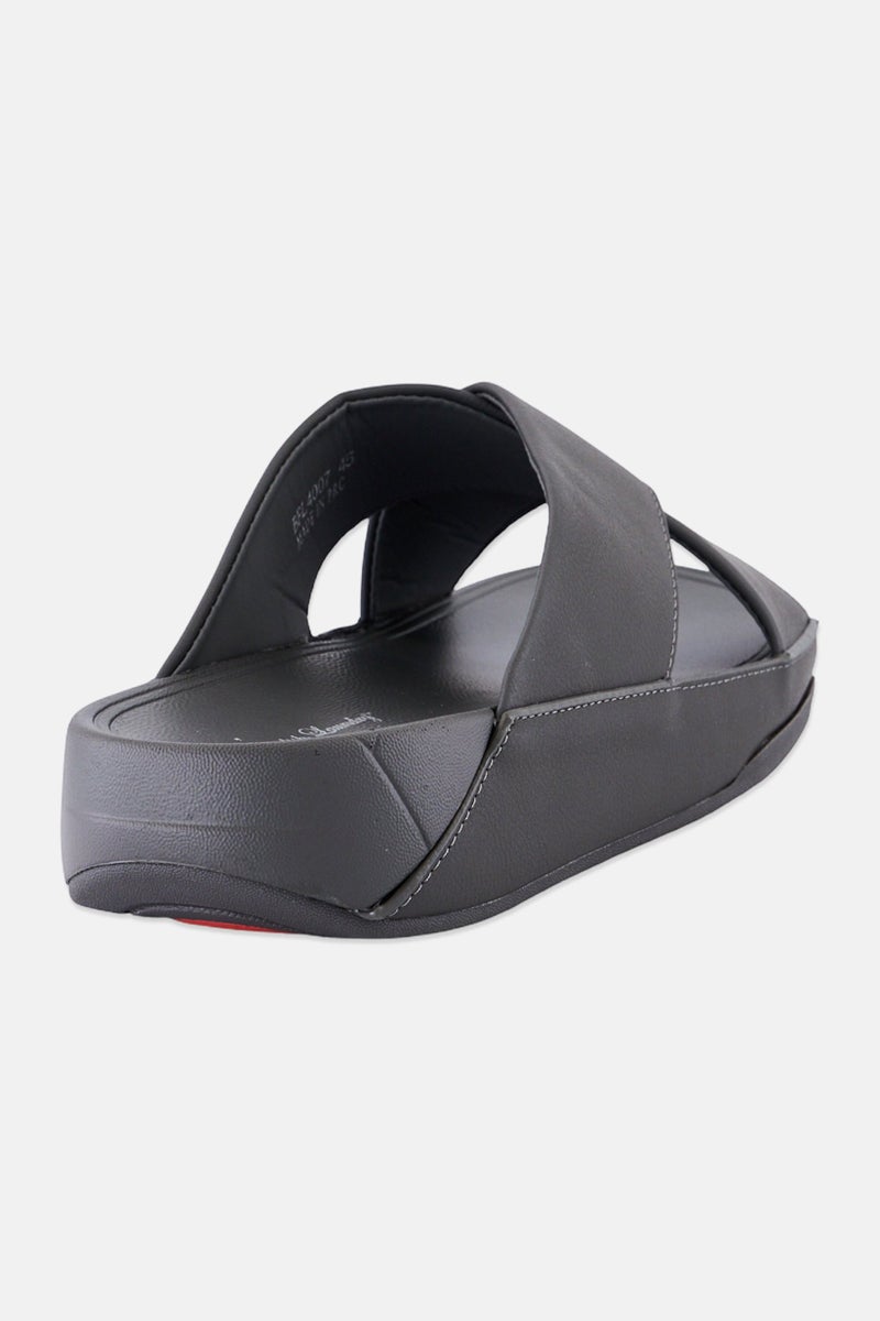 English Laundry صنادل عربية للرجال، رمادي - Image 2