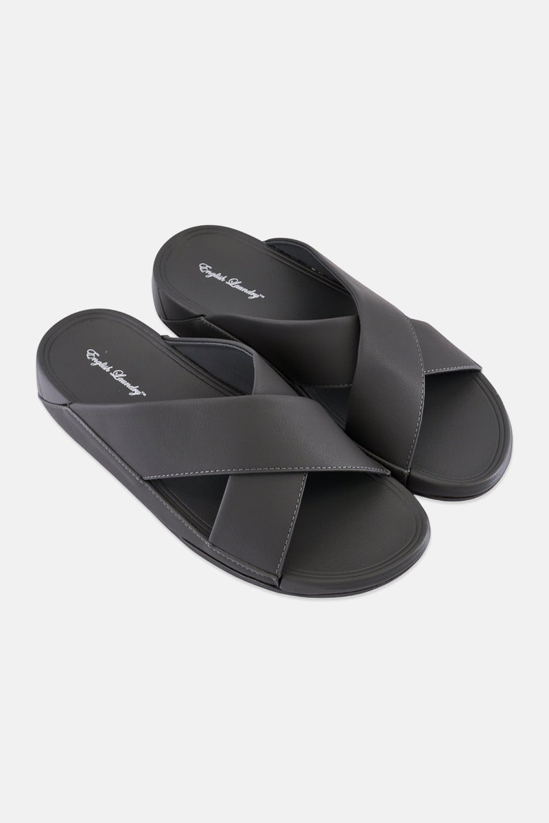 English Laundry صنادل عربية للرجال، رمادي - Image 4