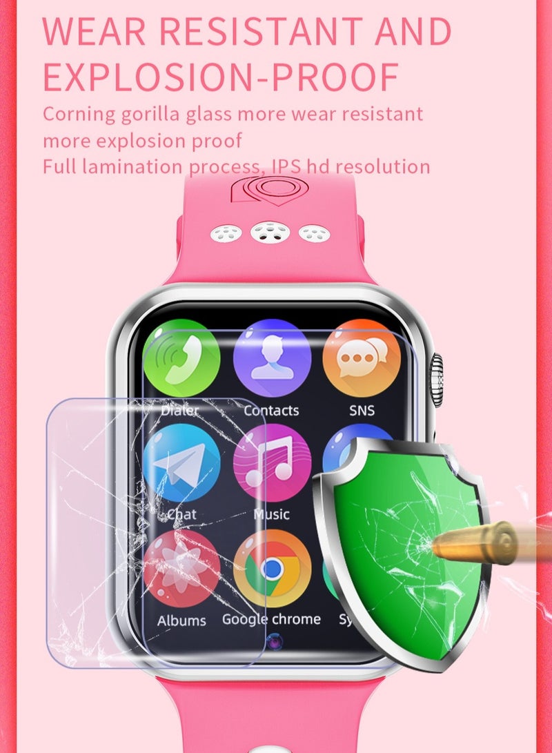 W5 Pro Smart Watch, 4G Children Phone Watch, Lightweight And Comfortable Fitness Tracker Kids Watch, Full Touch Bluetooth Call Smart Wrist Bracelet For Children, (1pc, Black And Blue) - Image 2