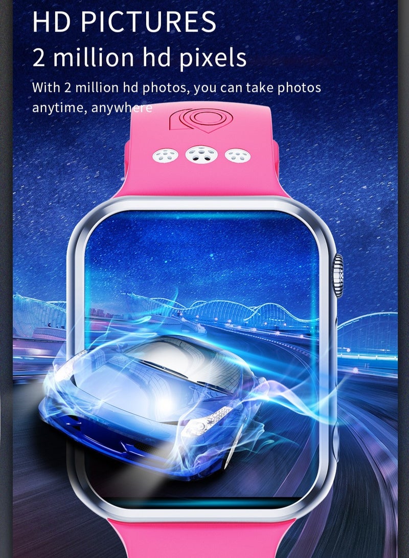 W5 Pro Smart Watch, 4G Children Phone Watch, Lightweight And Comfortable Fitness Tracker Kids Watch, Full Touch Bluetooth Call Smart Wrist Bracelet For Children, (1pc, Black And Blue) - Image 3