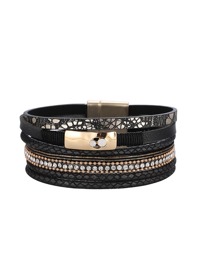 Rhinestone Multi-Layer Wrap Bracelet