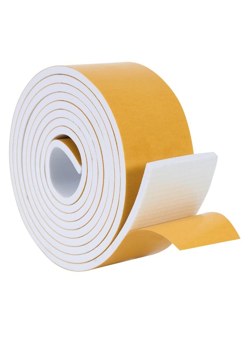 Self Adhesive High Density Foam Weather Stripping Seal for Doors and Windows 2in x 10Ft Easy Install Energy Saving Solution - Image 1