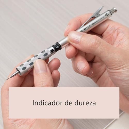 Pentel قلم رسم أوتوماتيكي من بنتل Packaged Graph Gear 1000، 0.5 مم، بلمسات رمادية، 1 قلم (XPG1015) - Image 2