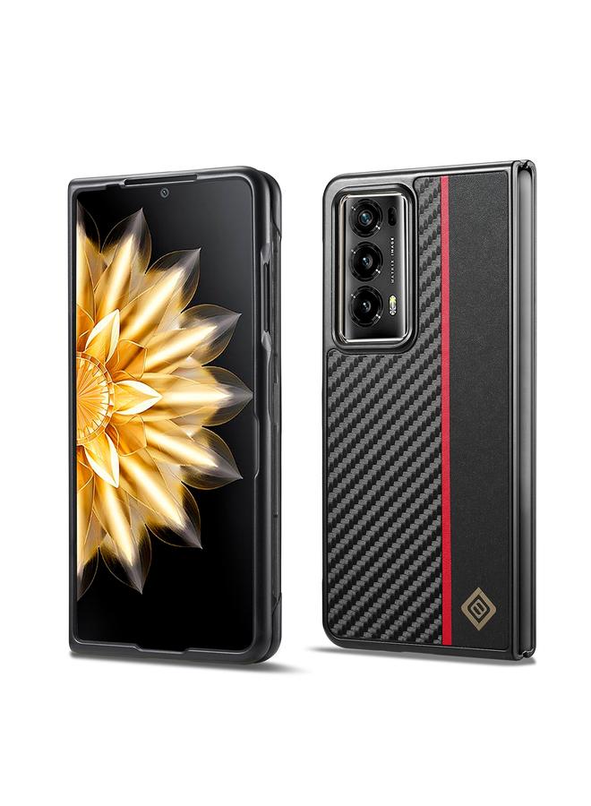 LC.IMEEKE Case For Honor Magic V2 Carbon Fiber Leather Phone Case - Image 1