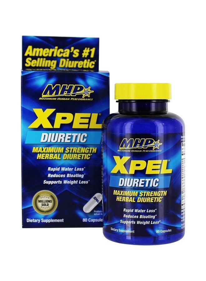 MHP XPEL Diuretic, Rapid Water Loss, Dietary Supplements - 80 Capsules - Image 1