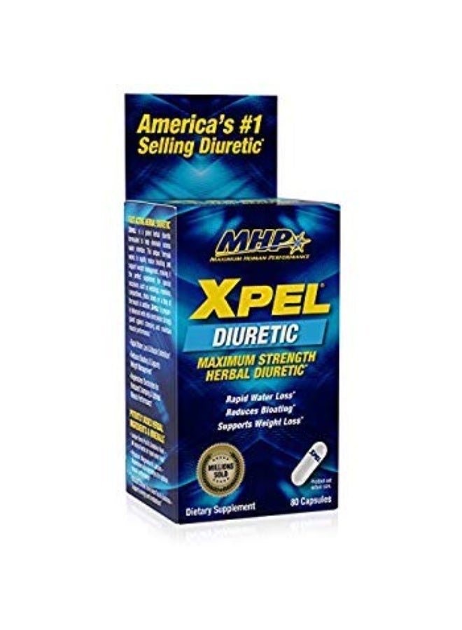 MHP XPEL Diuretic, Rapid Water Loss, Dietary Supplements - 80 Capsules - Image 2
