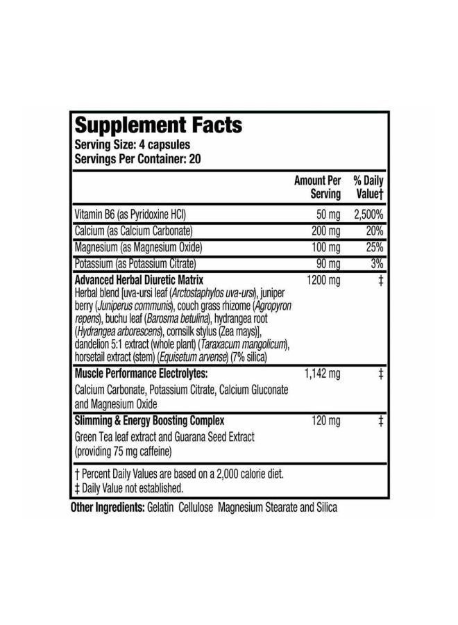 MHP XPEL Diuretic, Rapid Water Loss, Dietary Supplements - 80 Capsules - Image 3