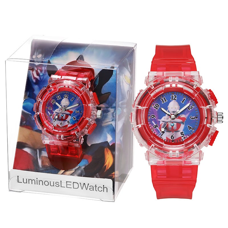 Glowing Ultra Hero Kids Watch Quartz Red Jack