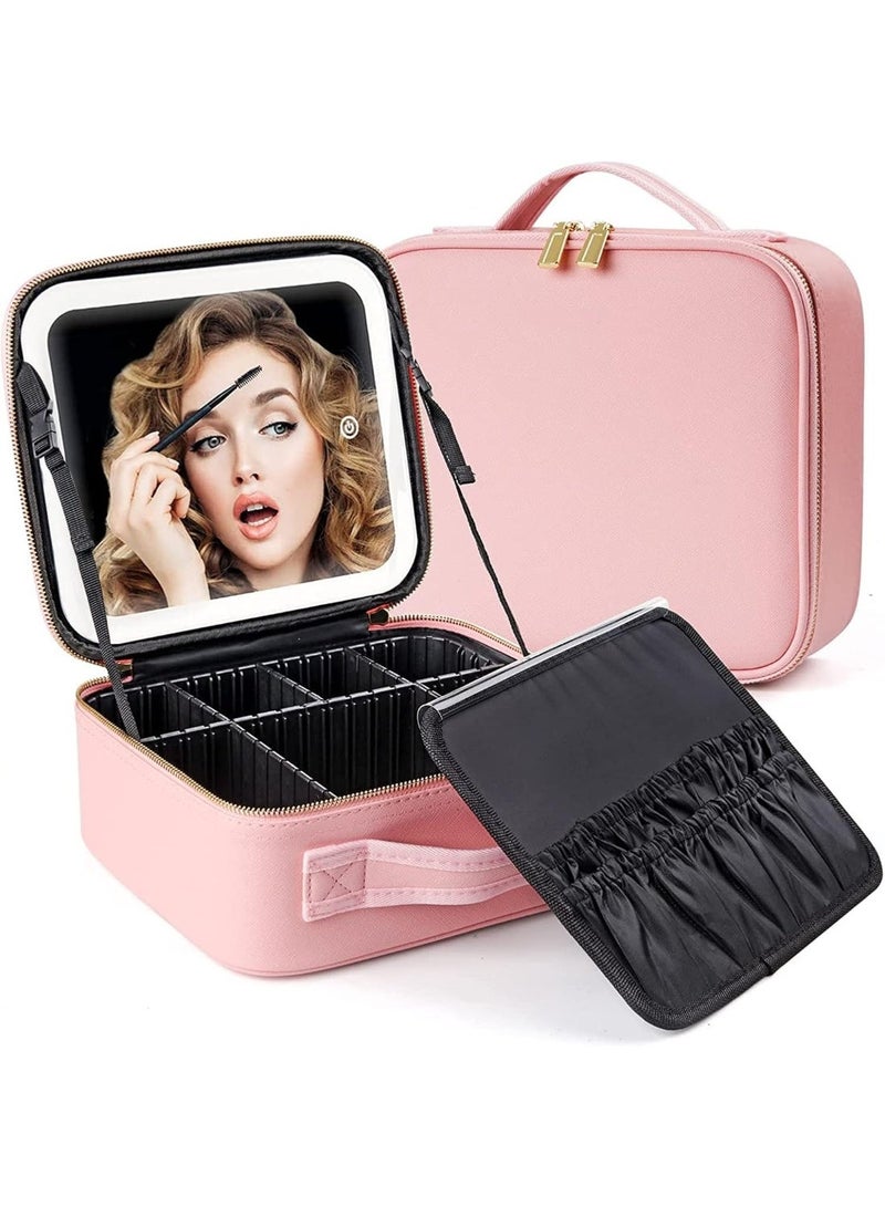 GERO Store Portable Makeup Organizer Bag Cosmetic Storage Case with Adjustable Compartments, Travel Makeup Bag for Women, Waterproof Makeup Storage Pouch for Toiletries & Cosmetics - Image 1