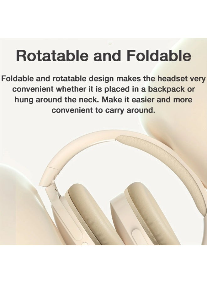 Wireless On-Ear Headphones Foldable Design Stereo Surround Sound Headsets Long Life Wireless Bluetooth  Lightweight and Comfortable Sports Noise Reduction Earphone Blue - Image 4