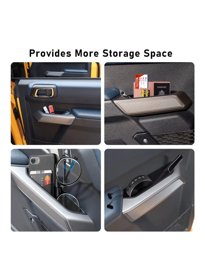 SYOSI 2PCS Door Side Storage Box Handle Container Compatible with Ford Bronco 2021 2022 Car Interior Accessories Front Door Side Armrest Phone Pocket Organizer - Image 3
