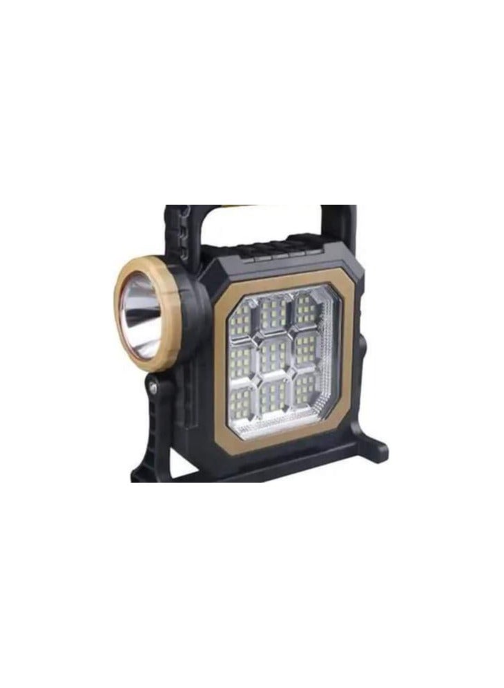 Portable Solar Searchlight, Mobile Phone Charging Emergency Strong Light Lamp For Outdoor Camping  - Image 3