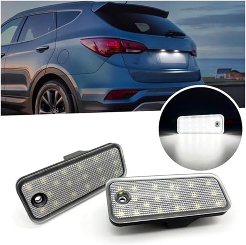 Wivplex 2Pcs White License Plate Light for Hyundai Grand Santa - Image 3