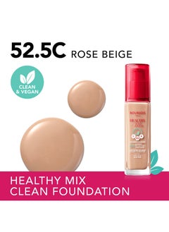 BOURJOIS PARIS Healthy Mix Clean Foundation - 52.5C - Rose Beige, 30ml  - Image 2