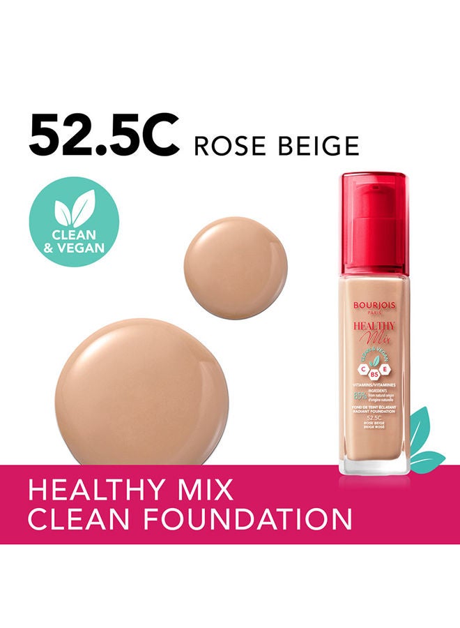 BOURJOIS PARIS كريم أساس هيلثي ميكس كلين - 52.5C - روز بيج، 30 مل - Image 2