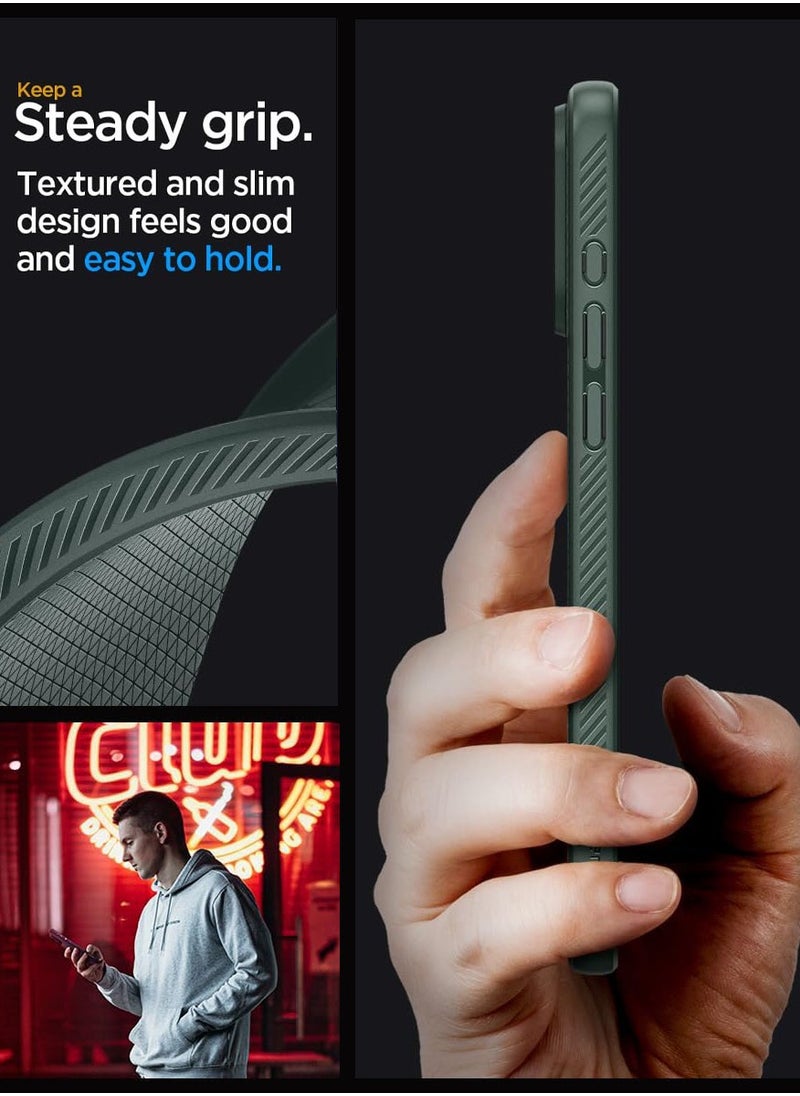 Spigen - Liquid Air for iPhone 15 Pro Case Cover - Abyss Green - Image 1