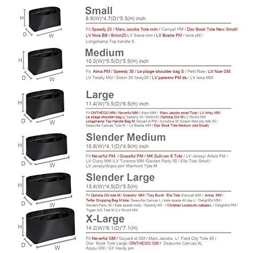 ZTUJO Purse Organizer Insert For Handbags, Silk Purse Organizer with Zipper, Silky Smooth, Bag Organizer For Speedy Neverfull Tote,onthego,Artsy, 6 Sizes(Small, Silky Black) - Image 3