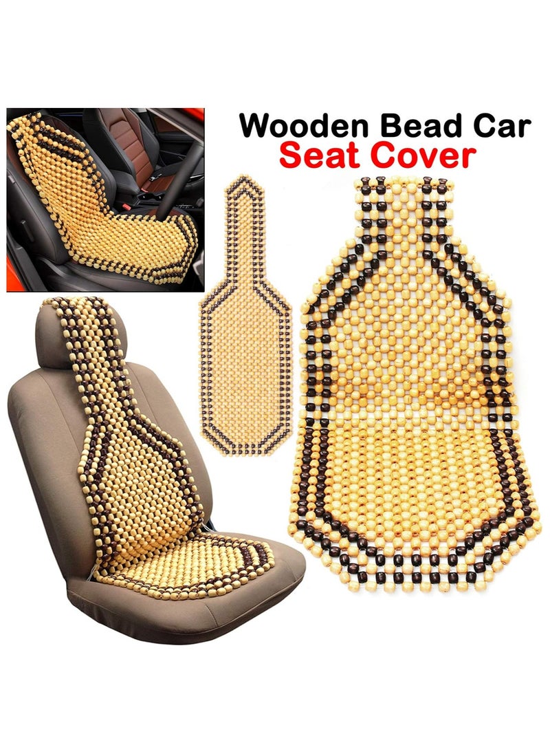 Wooden Beaded Seat For Car/Van/Tax, Massage Comfortable Wooden Seat Cushion | car seat beads | beaded car seat covers | beaded seat cover for car | beaded seat cover