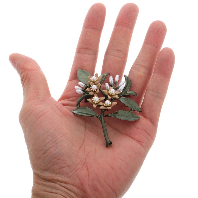 Fashionable Flower Brooch Pin With Imitation Stylish Flower Label Pin For Sweaters And Suits Elegant Flower Lapel Pin Jewelry For Men And Women - Image 2