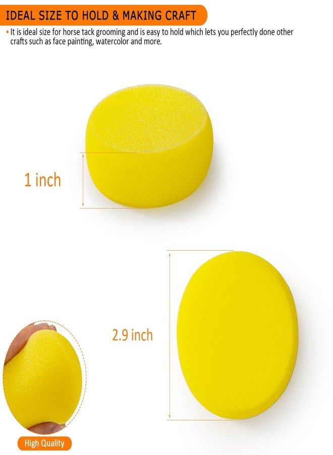 ALISWAT 30 Pack Small Painting Sponges, 2.9 Inch Pottery Sponges for Clay, Paint Sponges for Acrylic Painting, Crafts, Ceramics, Household Use and More - Yellow Round Sponges - Image 2