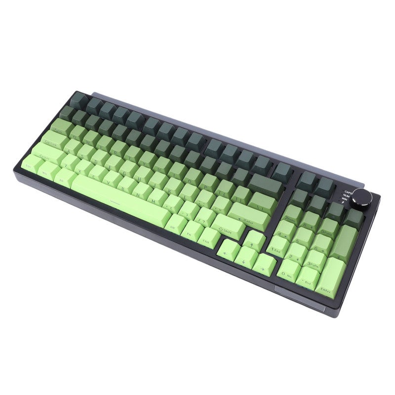 Wireless Mechanical Keyboard 85 Keys 3 Mode Connection Hot Swappable Switches - Gradient Green Compact 75% Keyboard With RGB Side Lighting Quiet Sound Dampening for Gaming Home Office Typing - Image 3