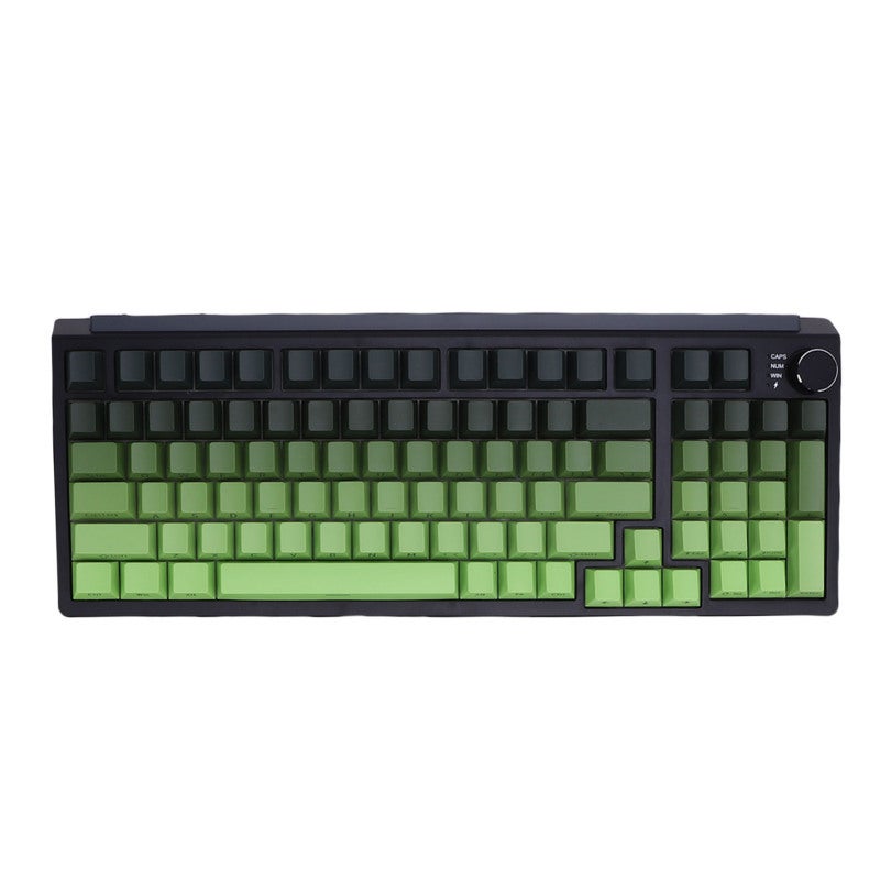 Wireless Mechanical Keyboard 85 Keys 3 Mode Connection Hot Swappable Switches - Gradient Green Compact 75% Keyboard With RGB Side Lighting Quiet Sound Dampening for Gaming Home Office Typing - Image 2