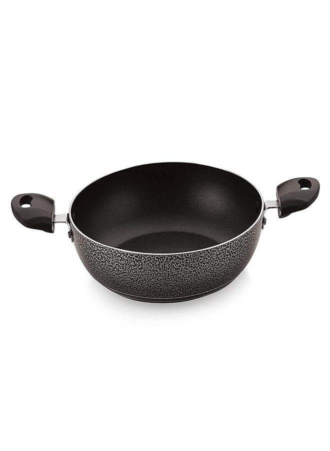 ANJALI Diamond Classic Induction Kadai 2.5 L with SS Lid | PTFE Nonstick Coating | Hammertone Finish - Image 2
