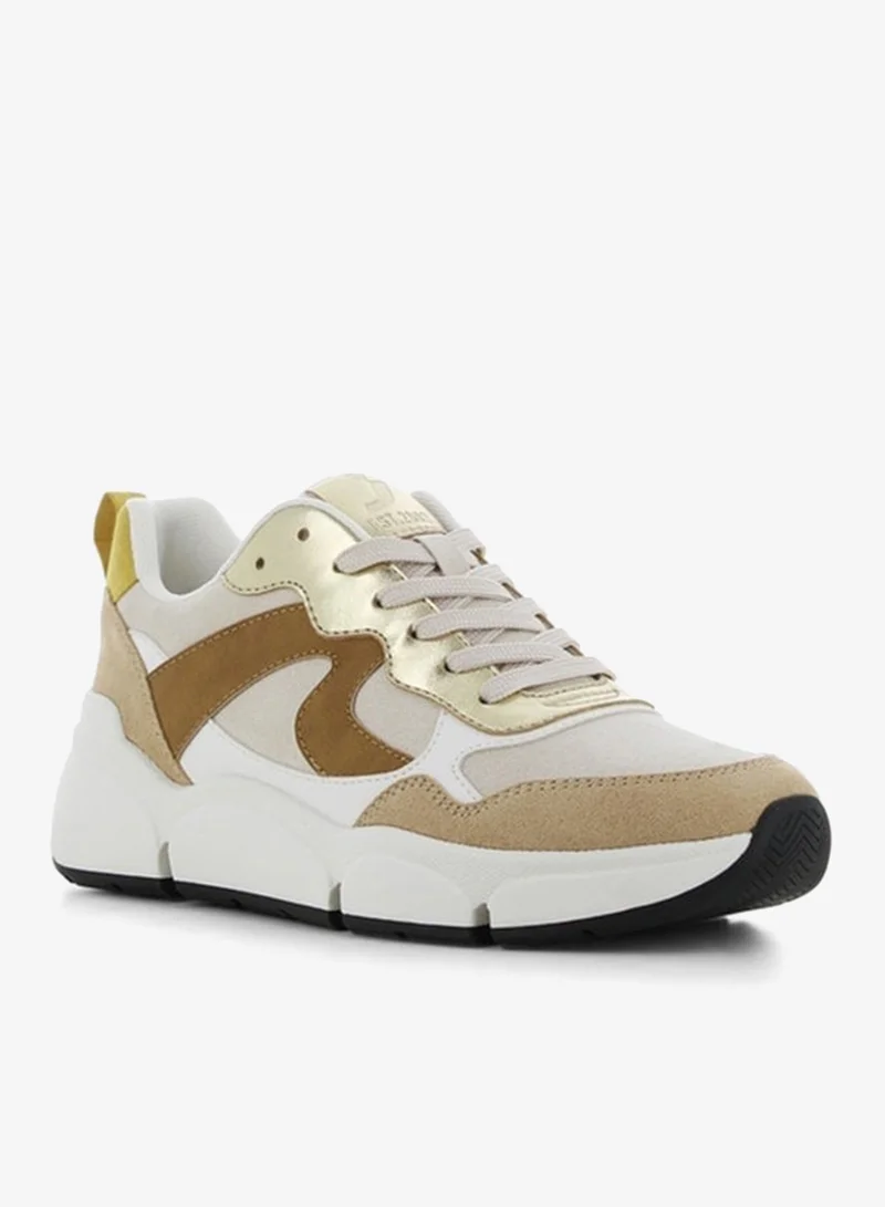 اس جي سنيكرز نسائي بألوان متداخلة مع رباط