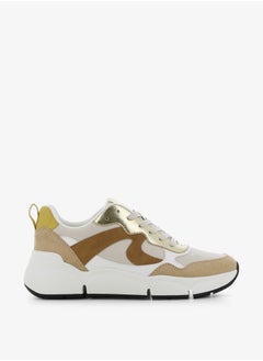 SJ Women's Colourblock Sneakers with Lace-Up Closure  - Image 2