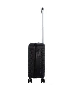 Discovery Discovery Reptile ABS Hardshell Small Cabin Carry-On Luggage Black, Durable Lightweight Suitcase, 4 Double Wheel With TSA Lock Trolley Bag (20 Inch).  - Image 2