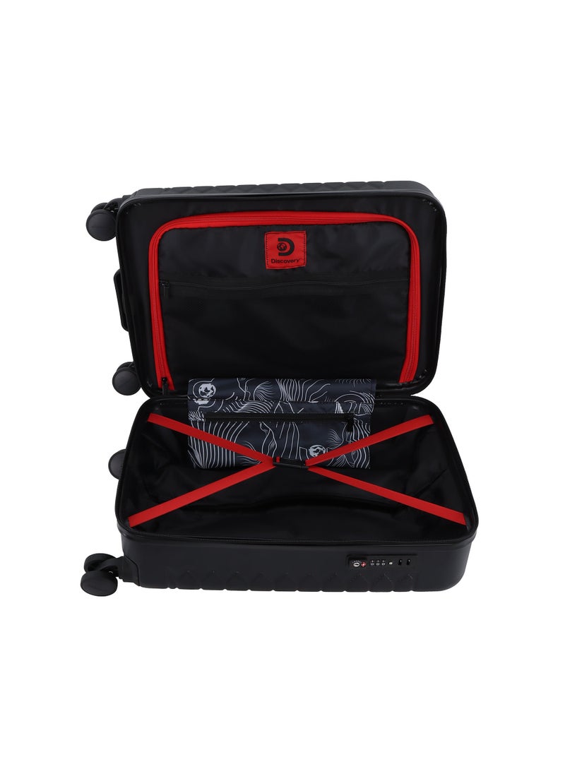 Discovery Reptile ABS Hardshell Small Cabin Carry-On Luggage Black, Durable Lightweight Suitcase, 4 Double Wheel With TSA Lock Trolley Bag (20 Inch). - pzsku/ZDF9838A52A00DA392D93Z/45/_/1720610424/96a9990b-d4a6-4e35-a887-8ed622a2b5d4