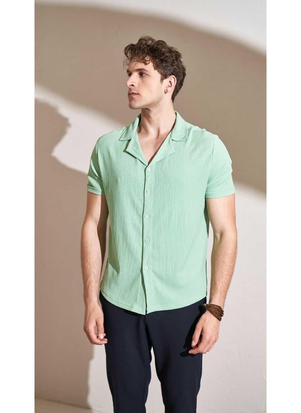 Men's Çağla Short Sleeve Open Collar Crinkle Oversize Shirt - pzsku/ZDF9854C0EA6E8B84EBC1Z/45/_/1739796223/7af1a0aa-f3e1-4e8f-a5b5-61a7a27c65c7