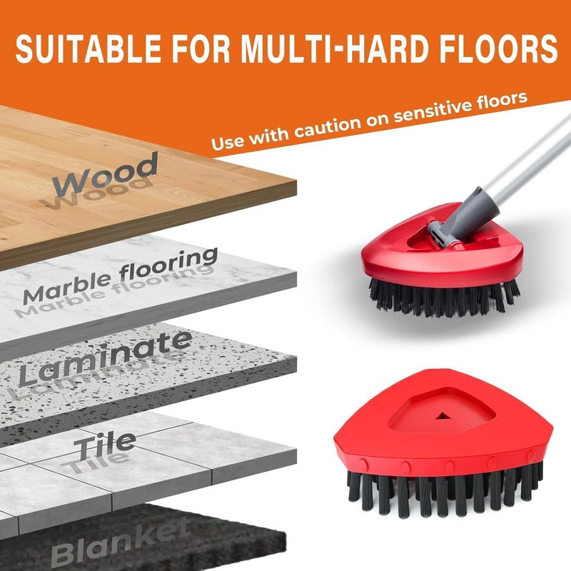 Fatmass Upgrade Spin Mop Replace Base Scrub Brush Only Compatible with Vileda Rinseclean System, More Layers of Bristles Great for Kitchen, Deck, Bathroom and Shower Floor Scrubber Head Replacement (Small) - Image 5