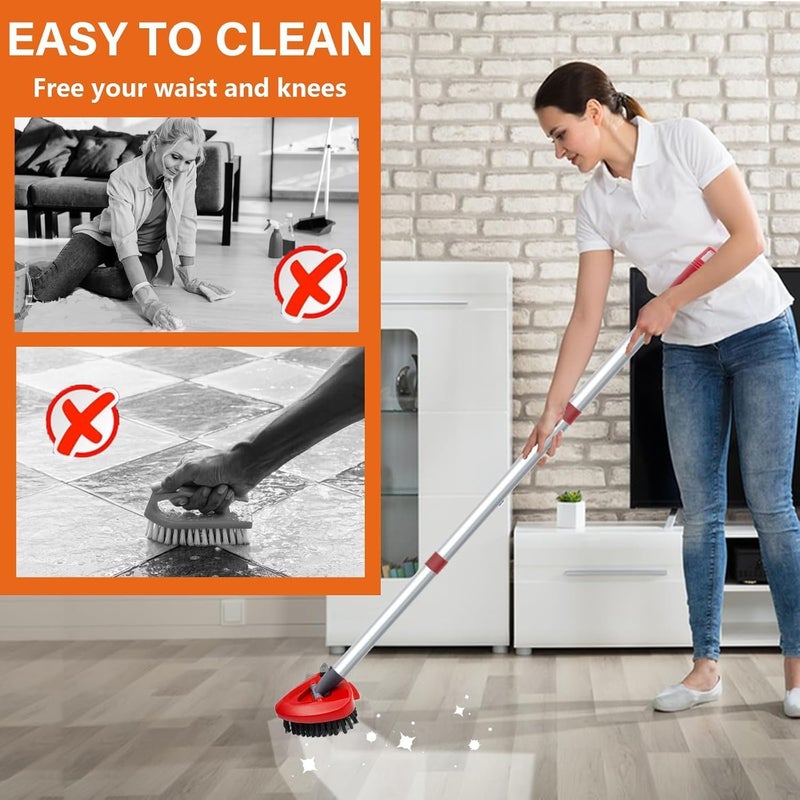 Fatmass Upgrade Spin Mop Replace Base Scrub Brush Only Compatible with Vileda Rinseclean System, More Layers of Bristles Great for Kitchen, Deck, Bathroom and Shower Floor Scrubber Head Replacement (Small) - Image 3
