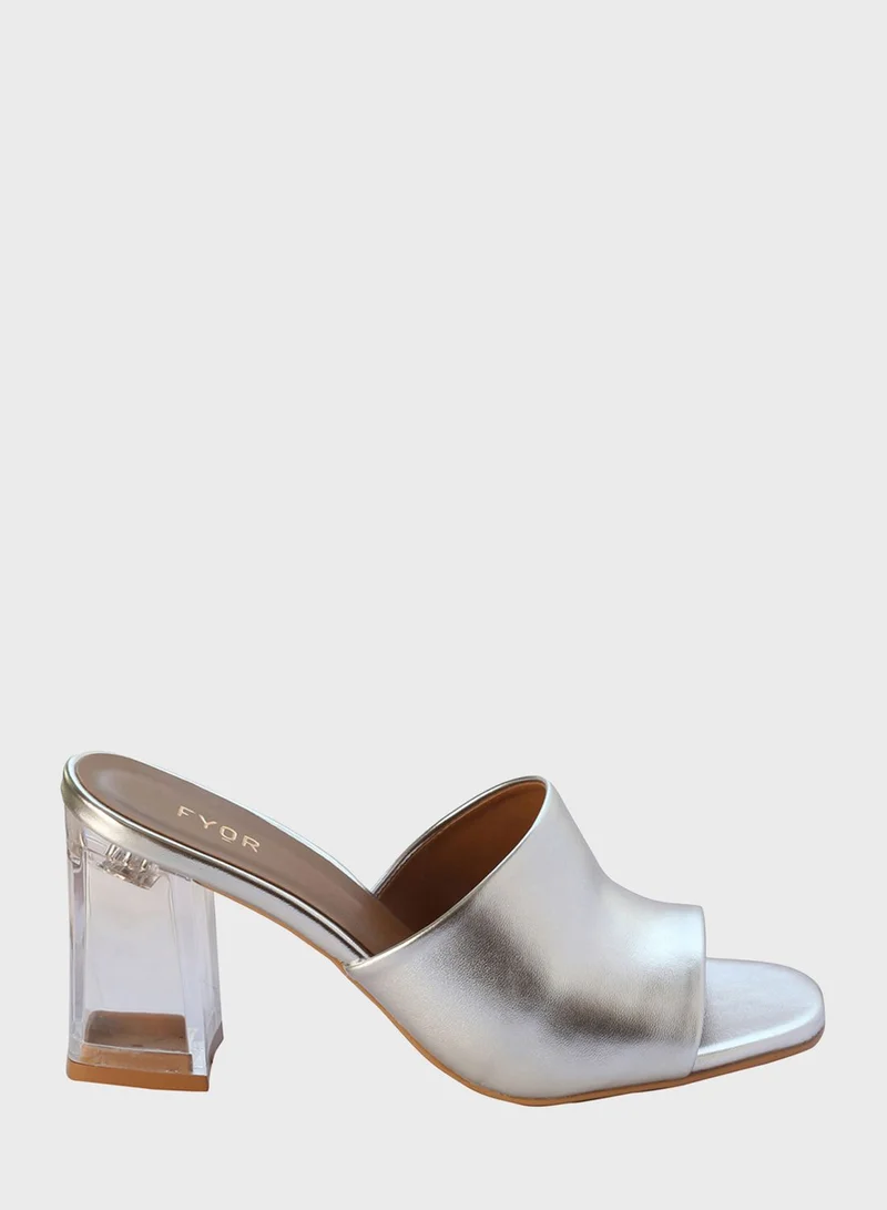 FYOR Block Mid Heel Sandals
